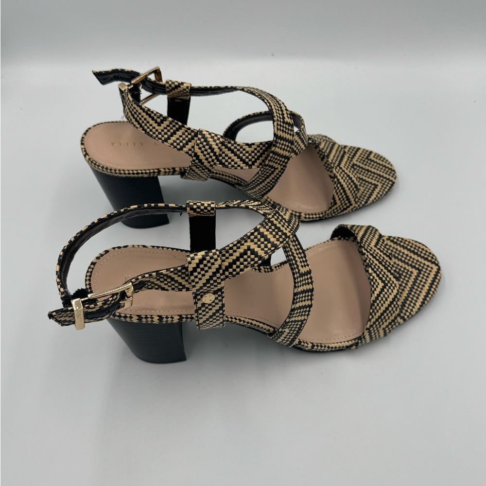 Kelly & Katie Black and Tan Women's Heeled Sandals size 10 excellent condition - Picture 3 of 8
